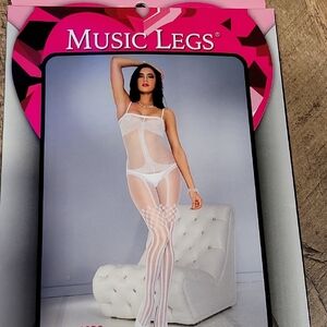 Elegant White Sheer Bodystocking